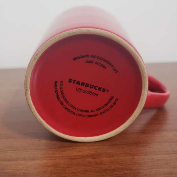 Starbucks Red Mug Collectable Coffee Cup 2016 384ml - Picture 4 of 4